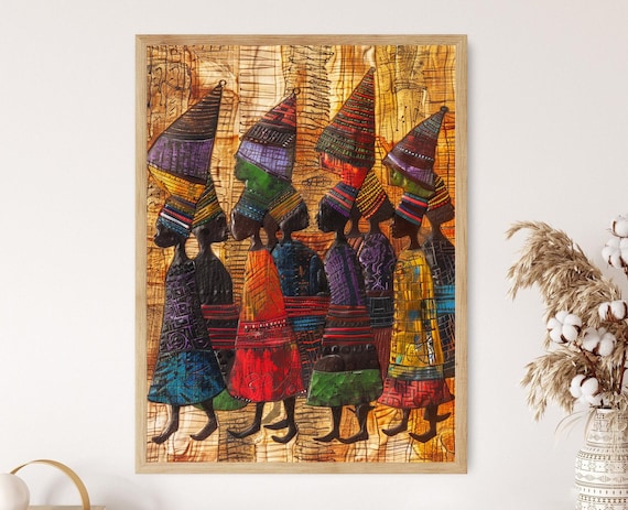 Benin Art Print Traditional African Wall Art Elegant Home Decoration Thoughtful Gift