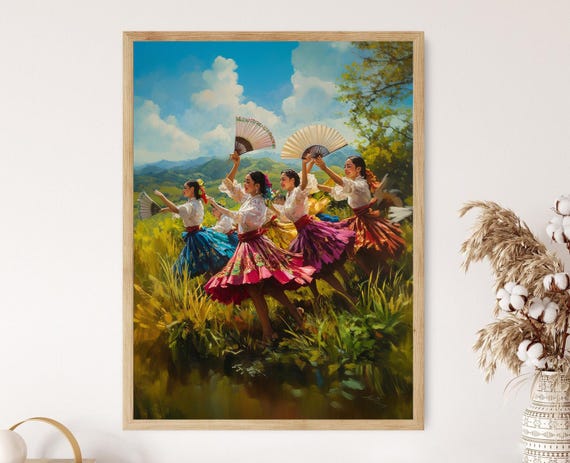 Cariosa Dance Art Print Traditional Filipino Folk Dance