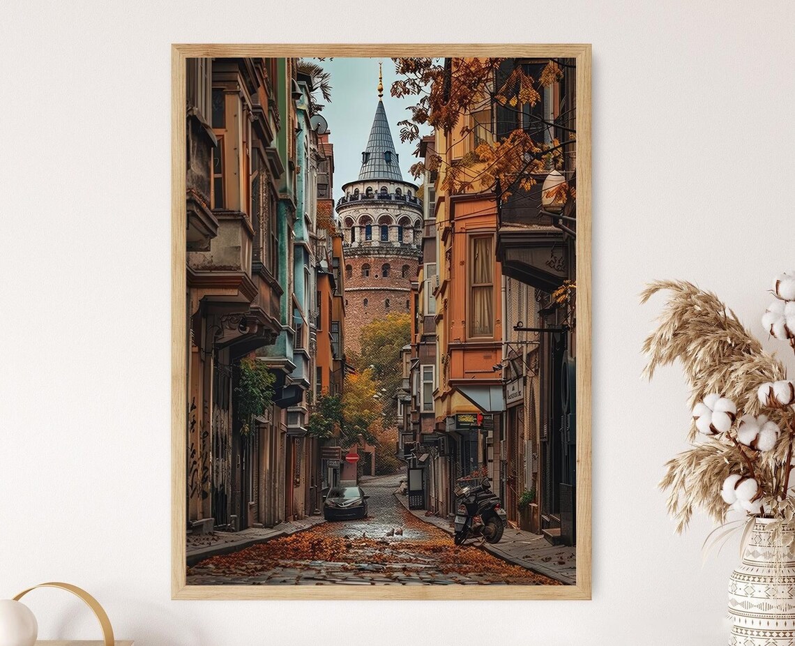Galata Tower Istanbul Travel Poster, City Art Print