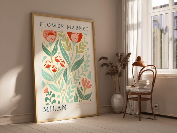 Milan Flower Market Print Prints Poster Matisse Wall Art
