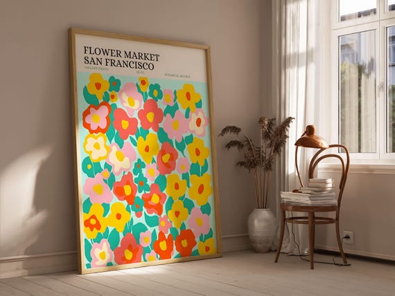San Francisco Flower Market Print Poster Matisse Wall Art