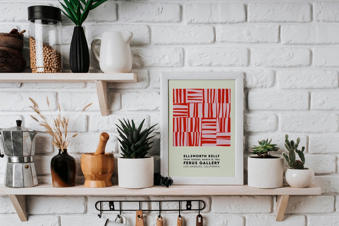 Ellsworth Kelly Red Stripes Ferus Gallery Art Exhibition Poster - Image 5
