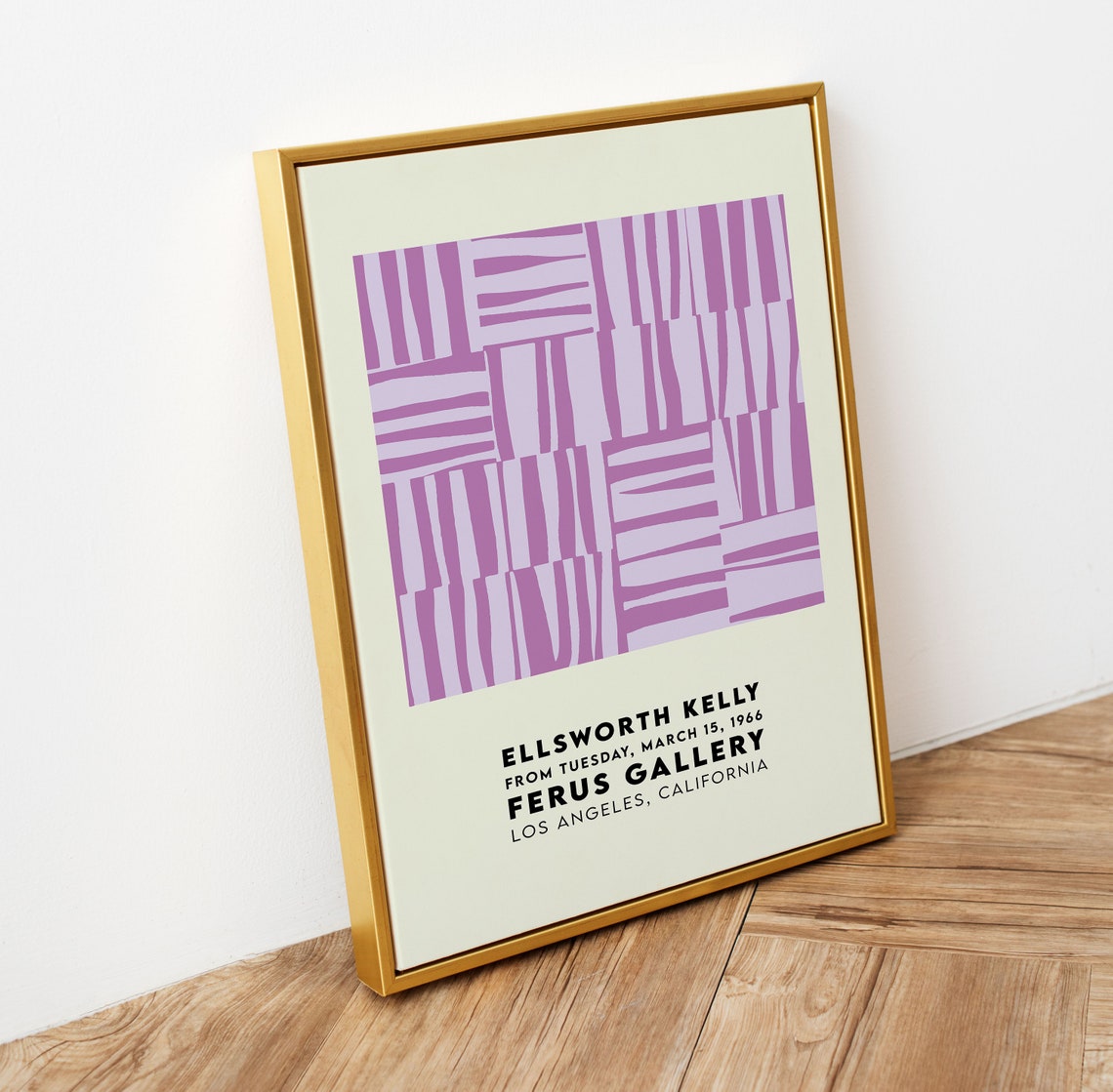 Ellsworth Kelly Ferus Gallery 1966 Purple Stripe Exhibition Poster - Image 4
