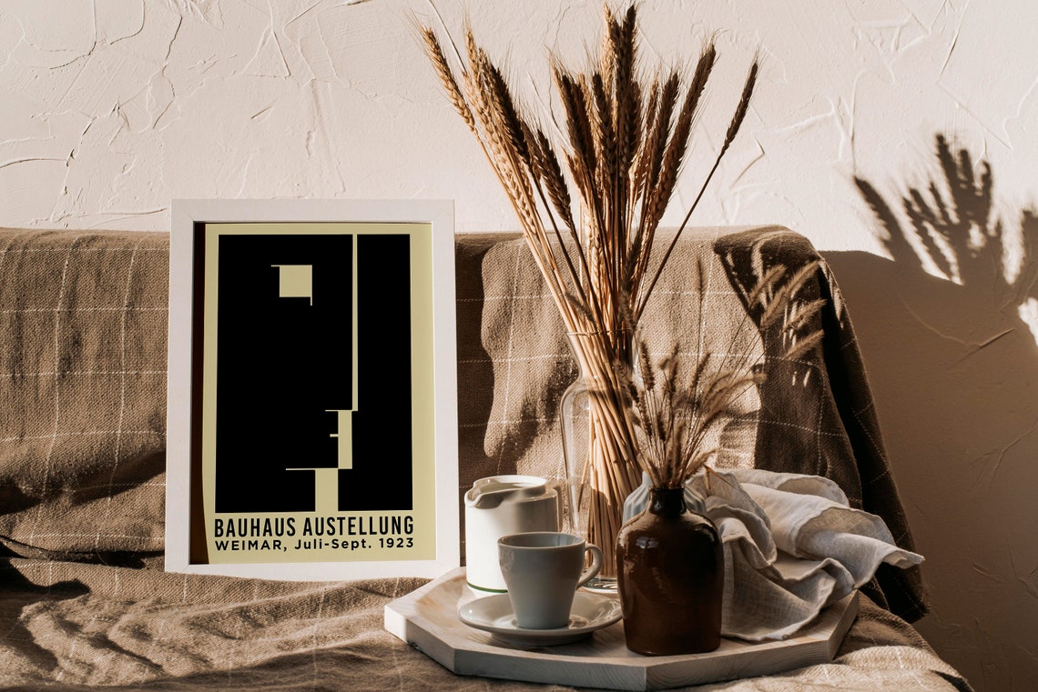 Bauhaus Ausstellung Weimar 1923 Black Geometric Figure Poster - Image 5