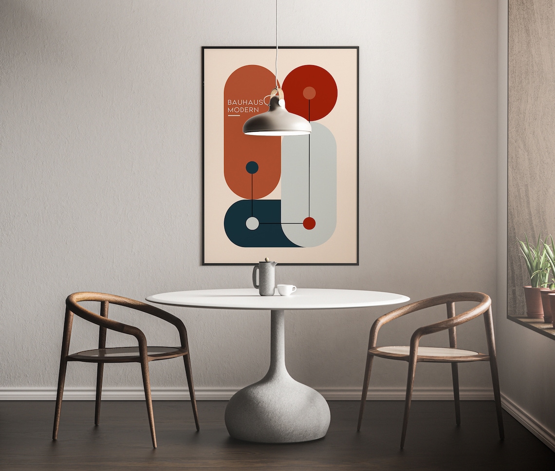 Bauhaus Poster Print, Mid-Century Modern Minimalist - Image 5