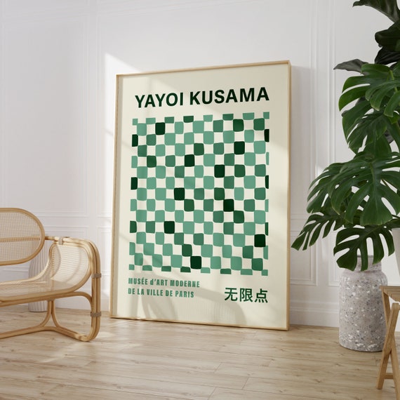 Yayoi Kusama Exhibition Poster Gallery Wall Art Kusama Print Kusama Nets Japanese Decor Printable Minimalist Poster