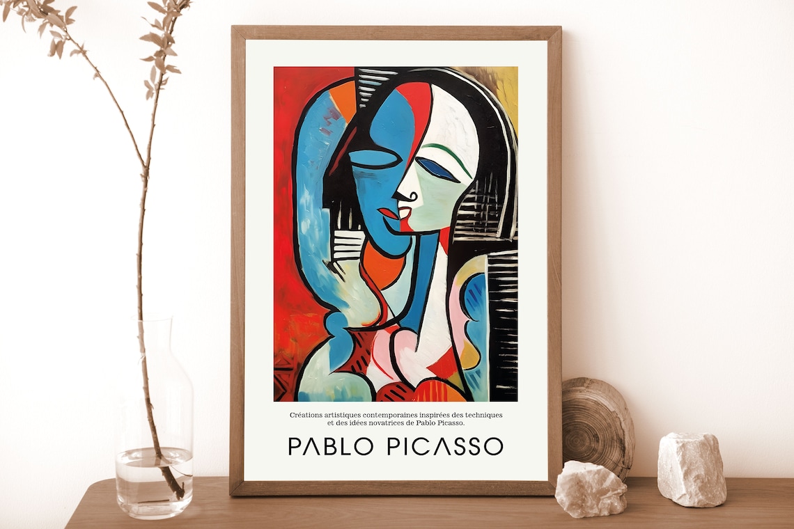 Pablo Picasso Abstract Geometric Faces Art Print - Image 4