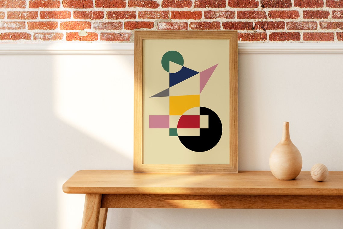 Bauhaus Colorful Geometric Shapes Abstract Minimalist Poster - Image 3