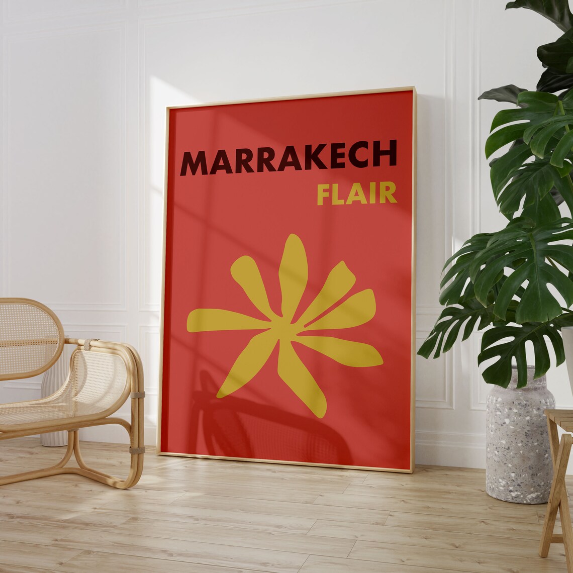 Marrakech Travel Poster, Morocco Eclectic Decor