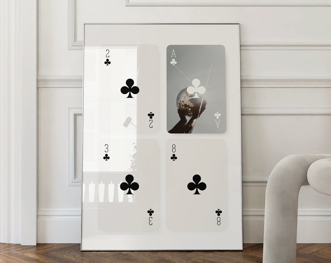 Lucky Girl Syndrome Ace Of Clubs Retro Art Print - Image 2