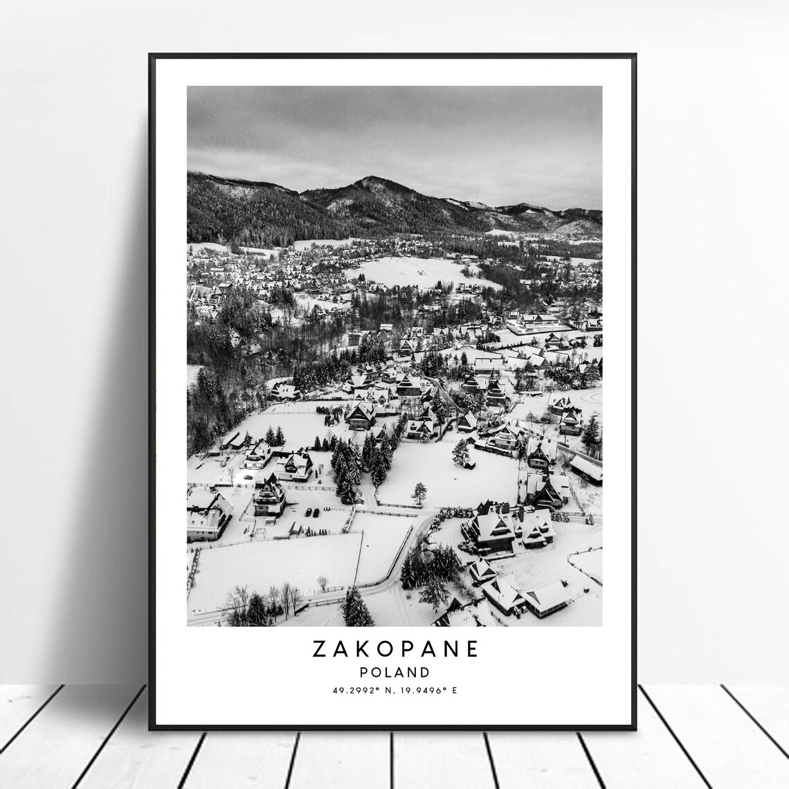Zakopane Minimalist Travel Poster, Poland Art Print