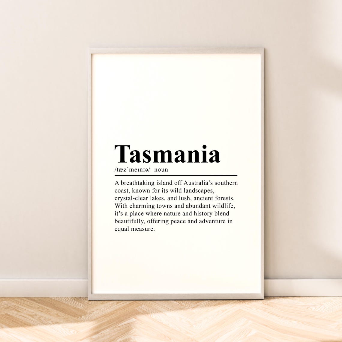 Tasmania Travel Print Tasmania Wall Art Tasmania Poster Wall Quote Tasmania Print Tasmania Wall Poster Home Dcor Tasmania Wall Print Gift