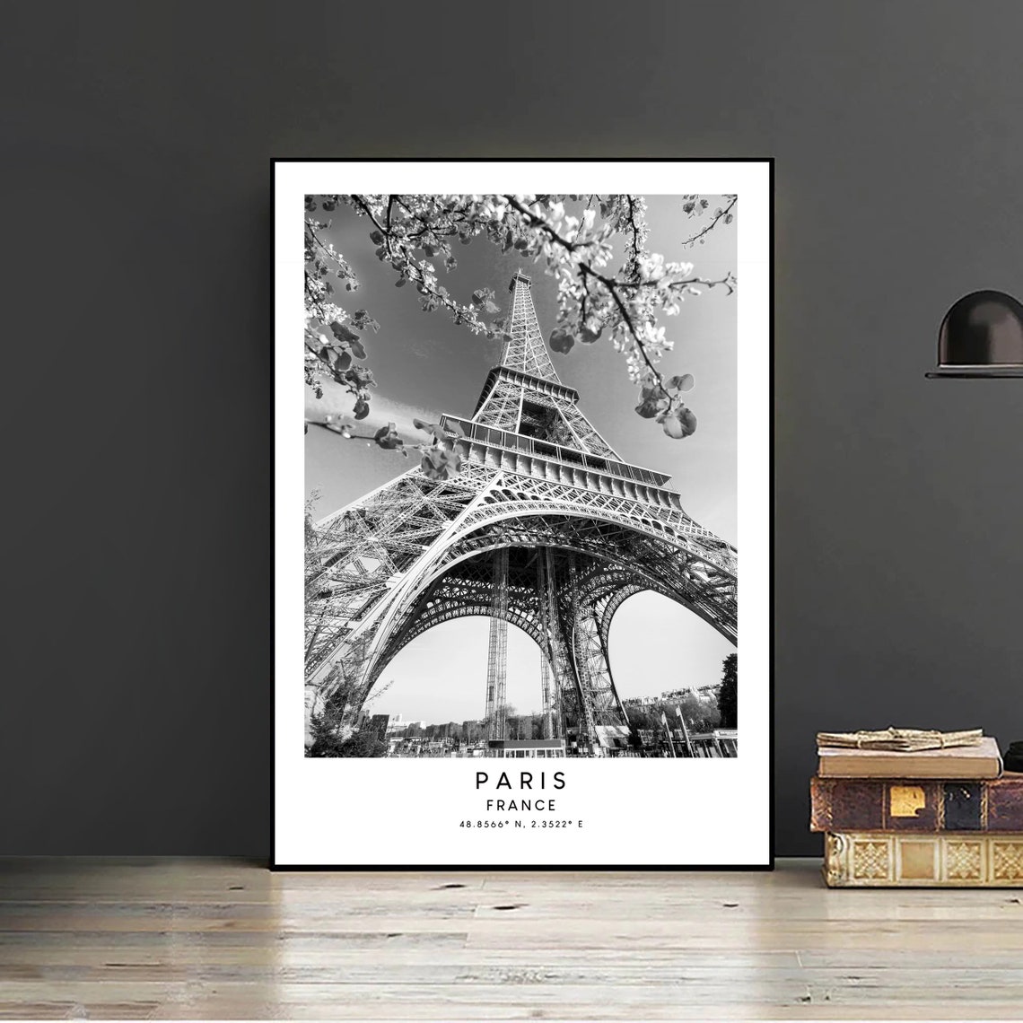 Paris Black and White Minimalist Travel Poster - Image 2