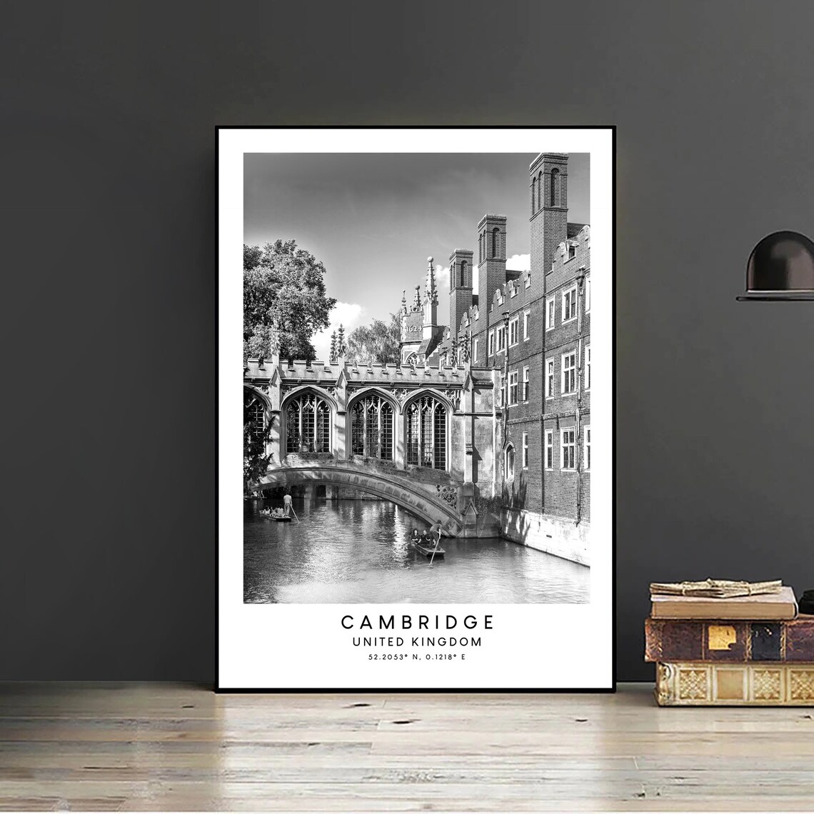 Cambridge Bridge of Sighs Travel Poster, Minimalist - Image 2