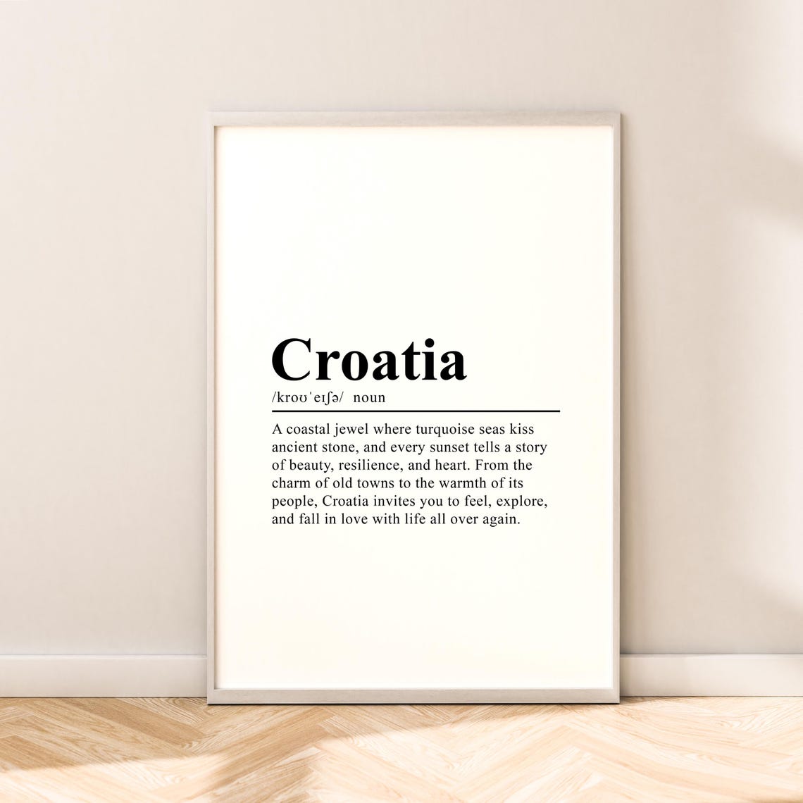 Croatia Travel Print Croatia Wall Art Croatia Poster Wall Hanging Croatia Print Croatia Art Dcor Minimalist Croatia Home Art Croatia Gift