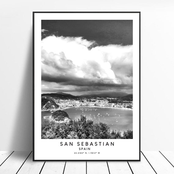 San Sebastian Minimalist Travel Poster, Donostia