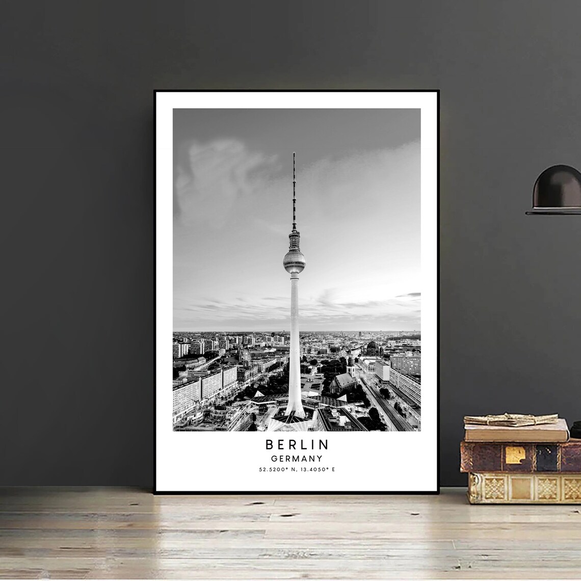Berlin Germany Black and White Minimalist Art Print - Image 2