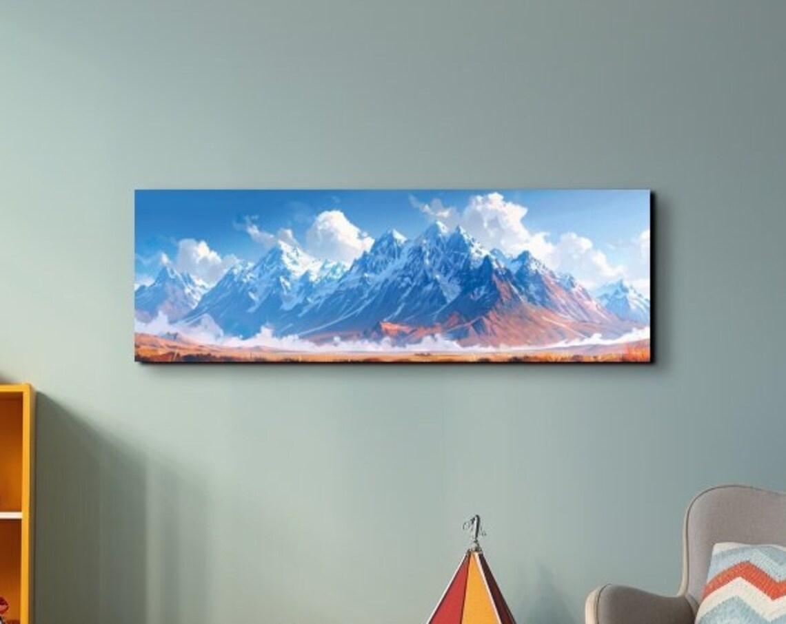 Brooks Mountain Range, Mid Century Modern Panorama