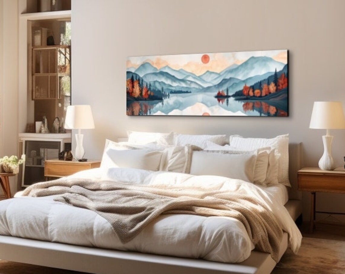 Adirondack Mountains Mid-Century Modern Wall Art Print