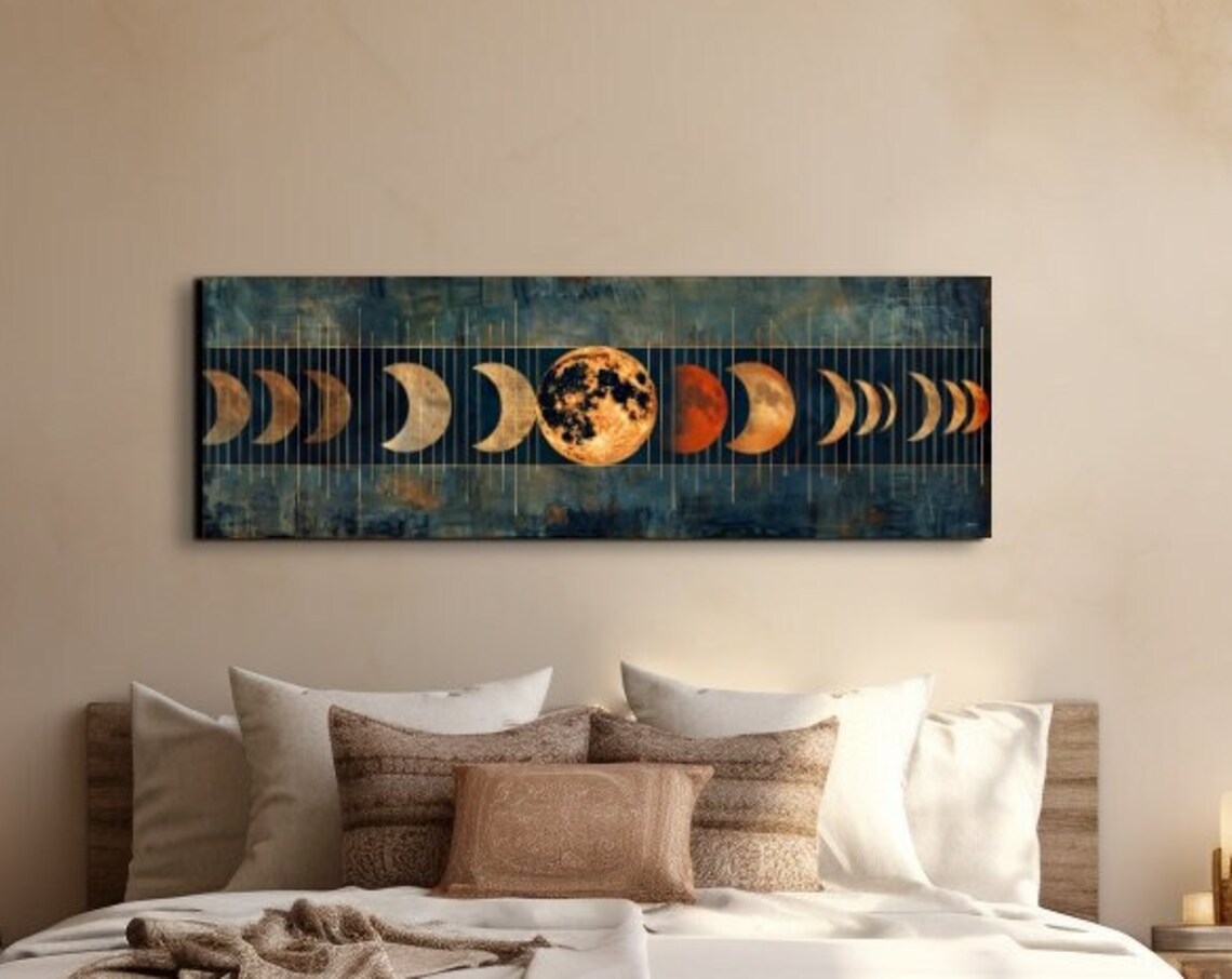 Moon Phase - Panoramic Celestial Art Print