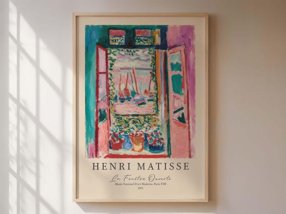 La Fentre Ouverte, Henri Matisse Scandi Style
