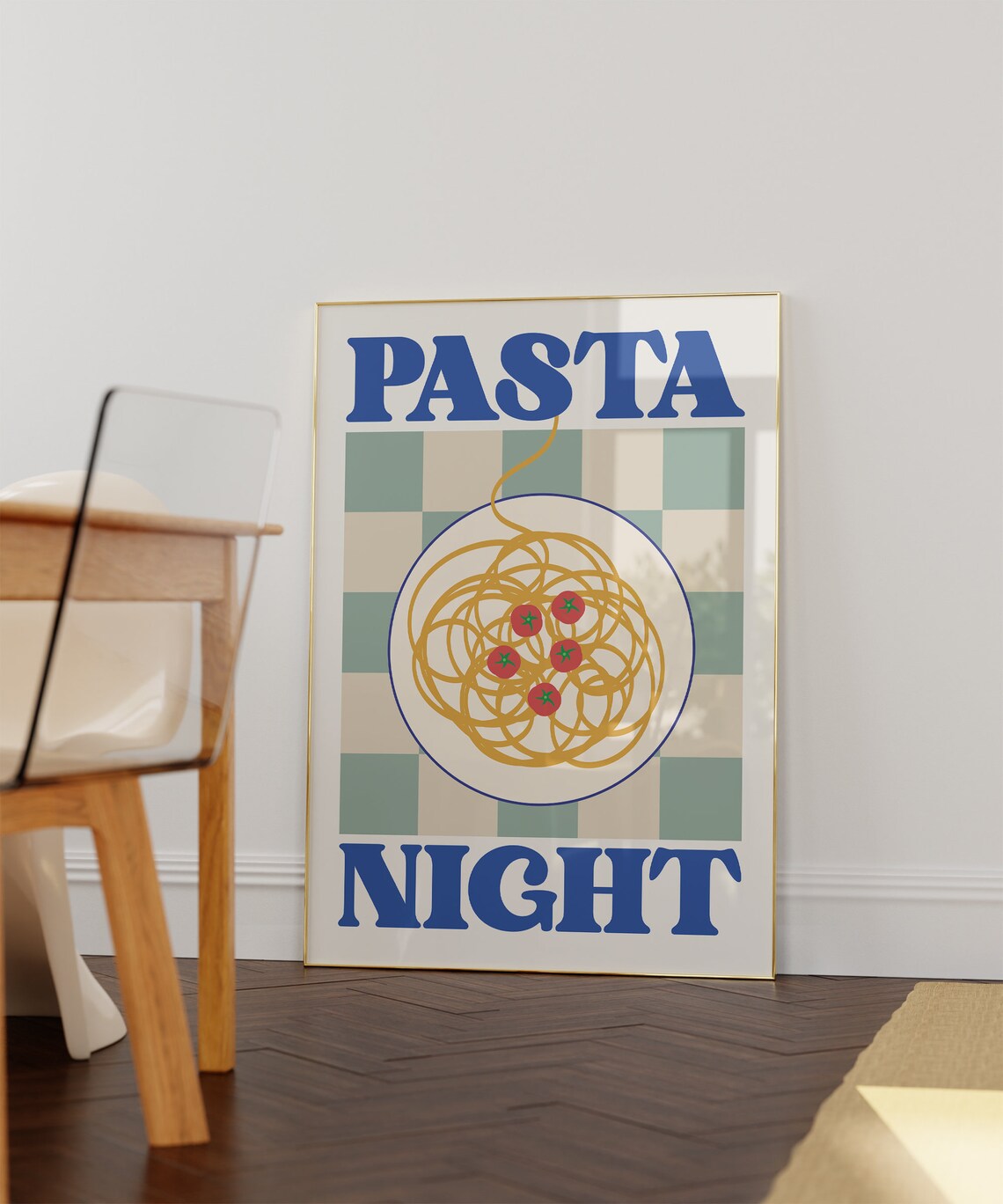 Pasta Night Trendy Kitchen Poster - Image 2