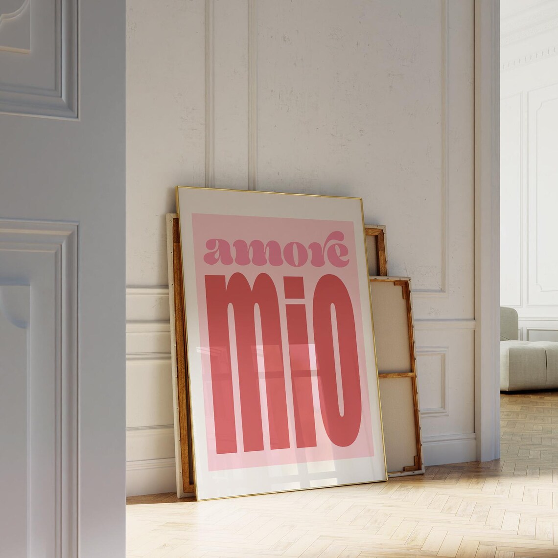 Amore Mio Italian Quote Retro Poster Print - Image 3