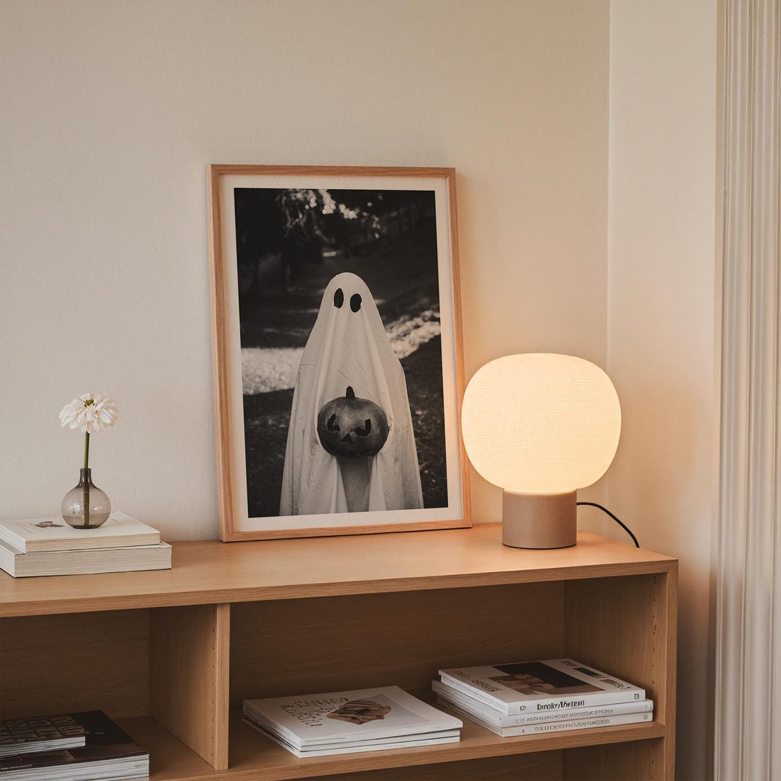 Ghost Portrait Halloween Decor Art Print - Image 2