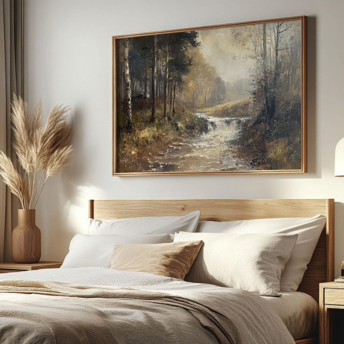 Summer Forest Landscape, Vintage Woodland Waterfall - Image 2