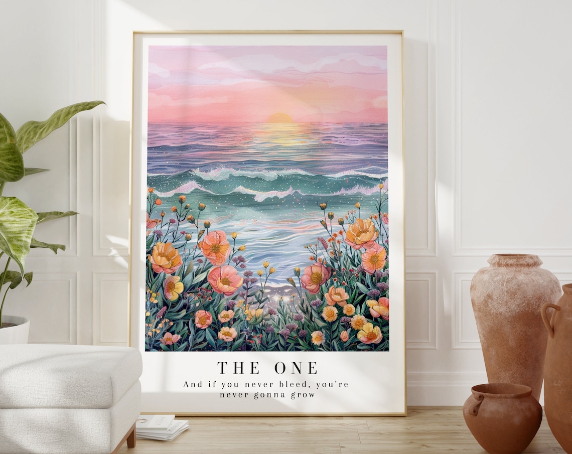 Folklore Album Watercolor Floral Art Print