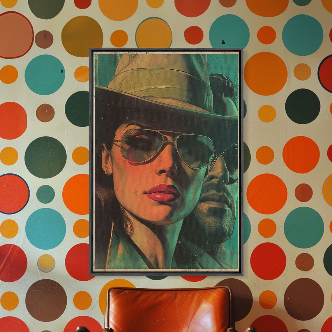 Moody Cowgirl Wall Art Cowboy Romance Art Modern Western Wall Art Framed And Printed Art Retro Futuristic Cowgirl Poster - Image 5