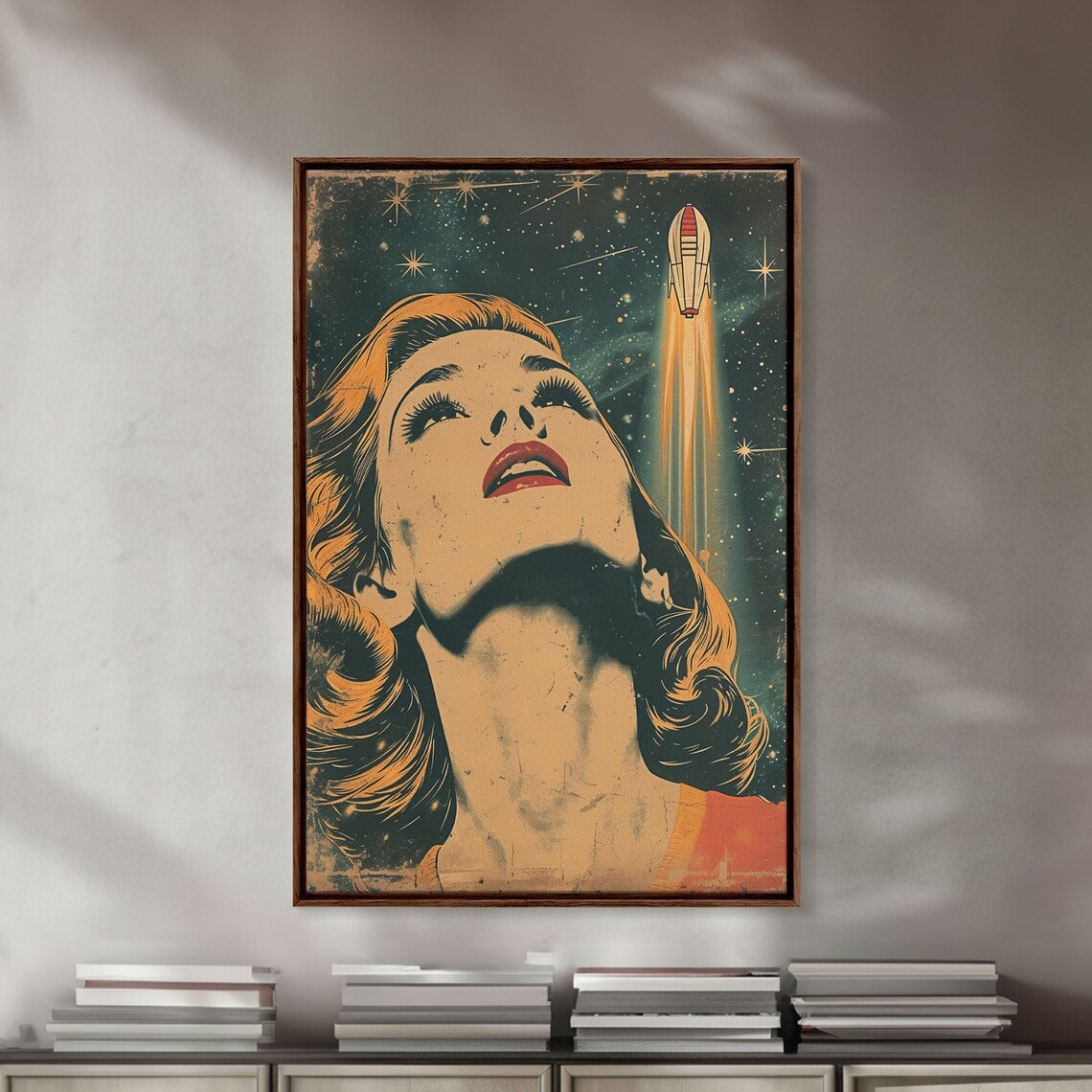 1960s Retro Propaganda Poster, Atomic Age Art Print