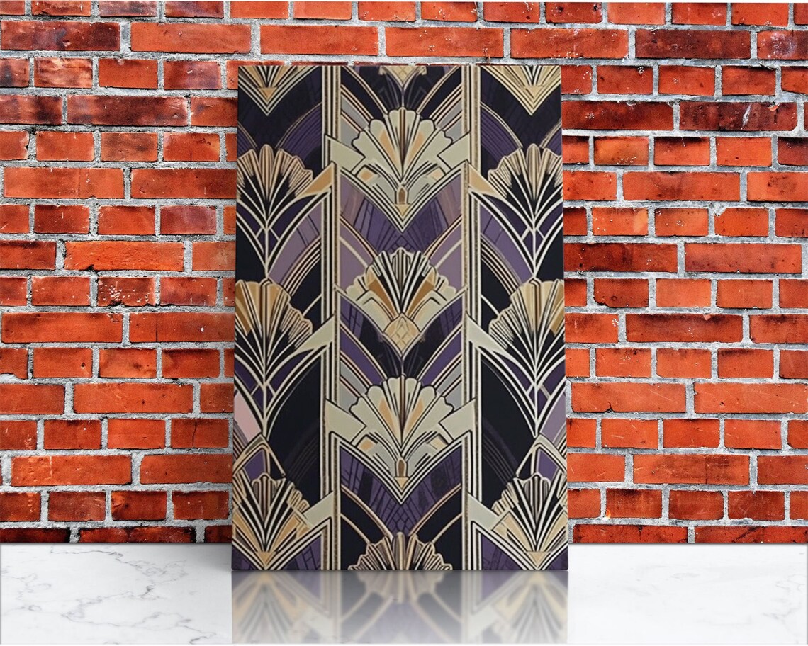 Art Deco Pattern Art Print, Abstract Nature Decor - Image 3