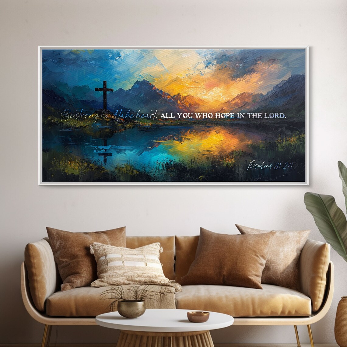 Psalm 31:24 Bible Verse Art Print, Christian Decor - Image 5
