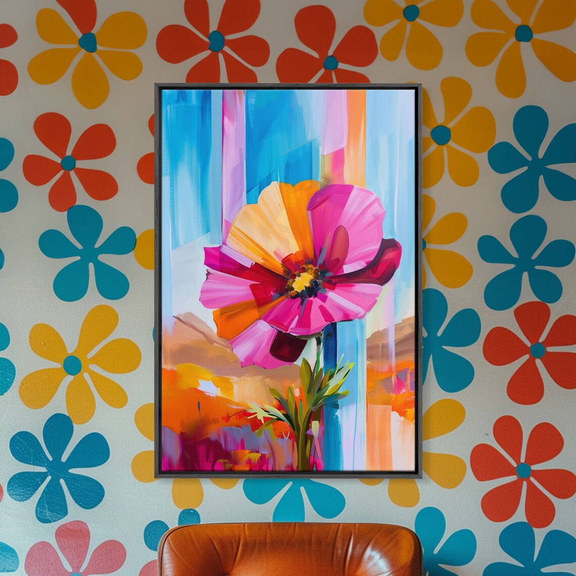 Abstract Flower Bloom, Modern Floral Art Print - Image 3