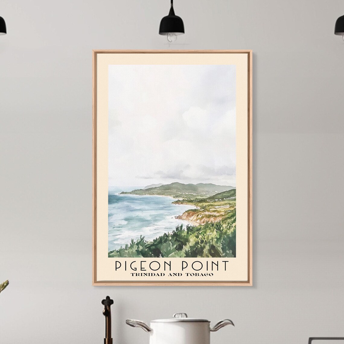Pigeon Point Trinidad Tobago Green Headland Cliffs Ocean Panorama Travel Poster - Image 6