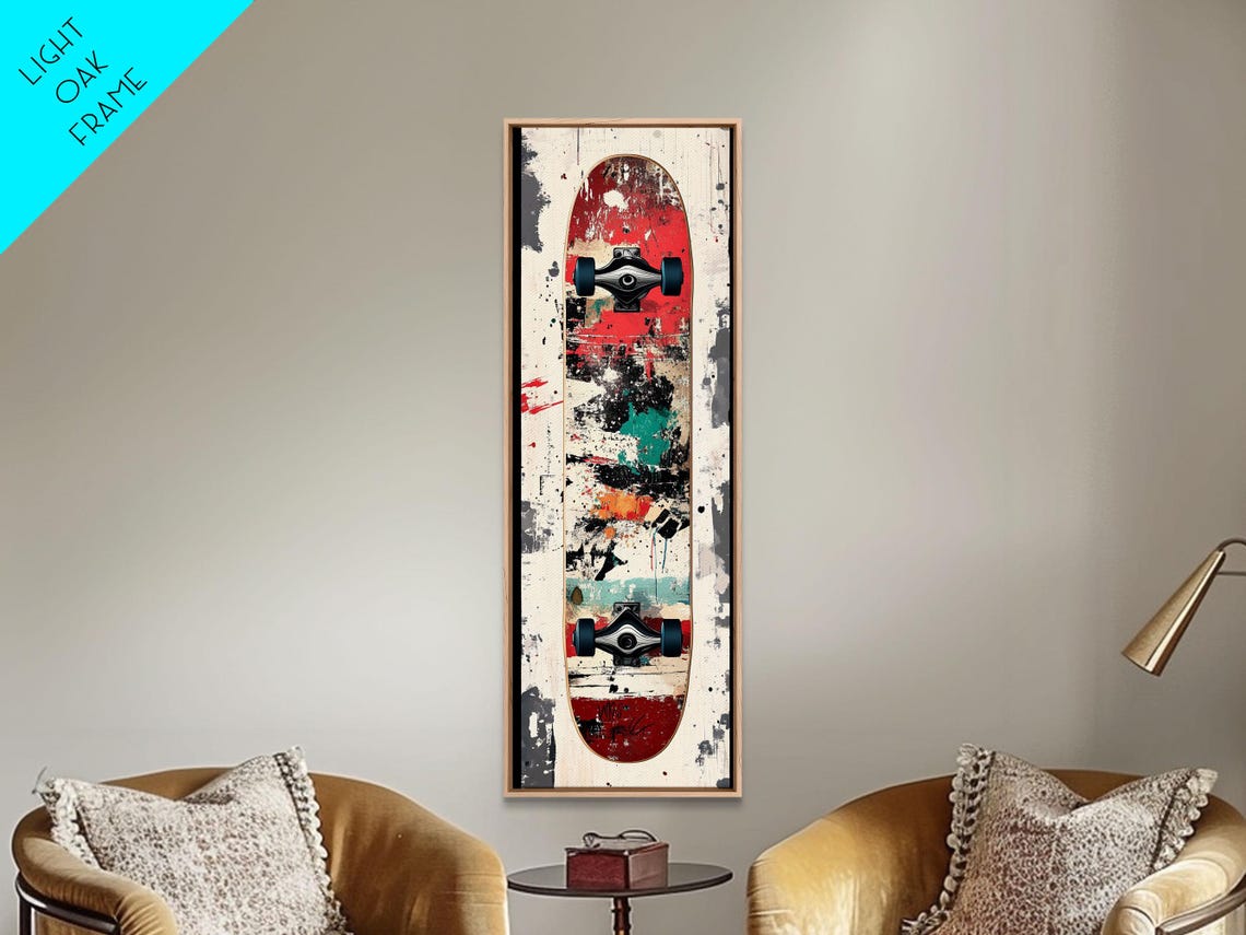 Vintage Skateboard Deck Abstract Graffiti Street Art Decor Poster - Image 2