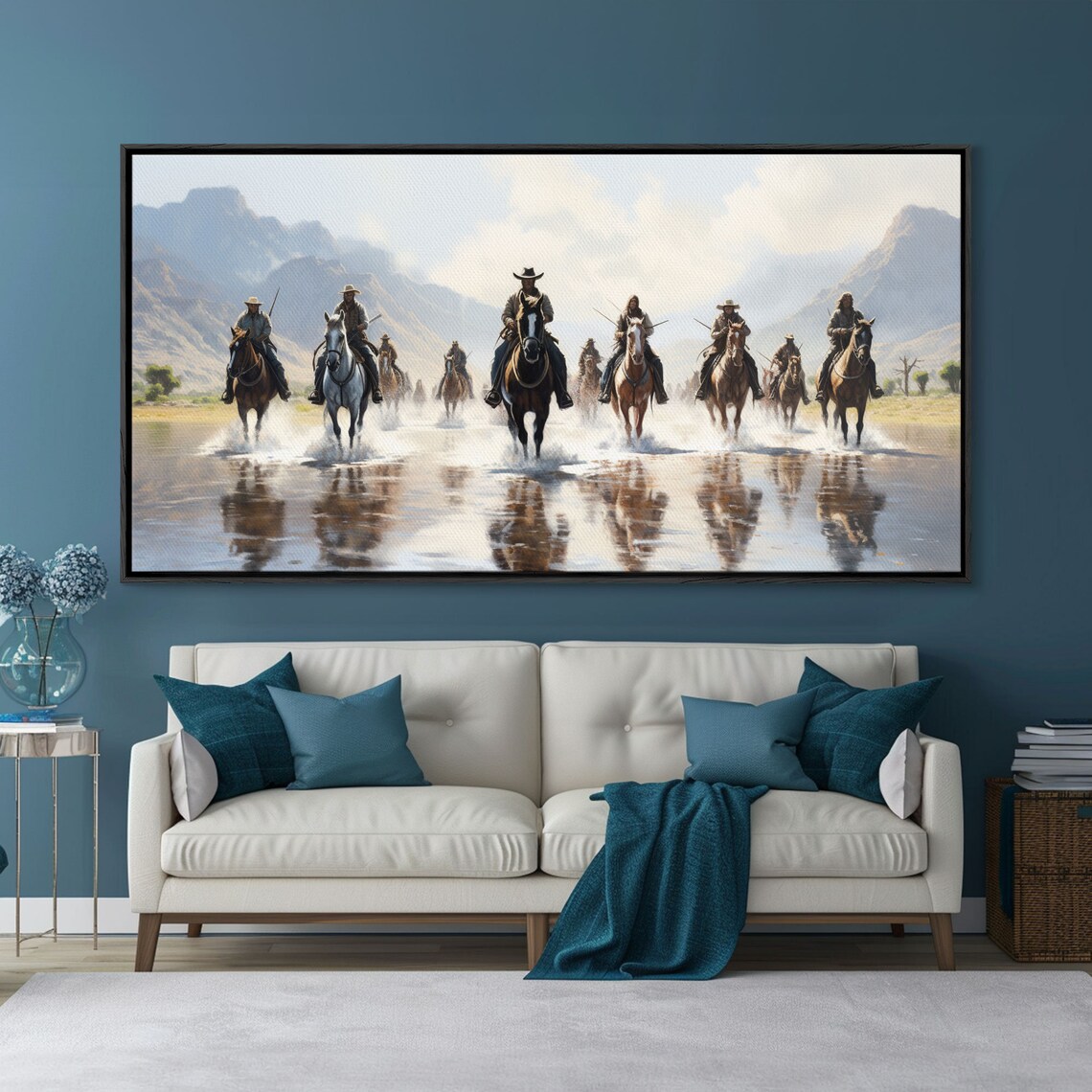 Western Cowboy Horse Art Print, Ranch Wall Decor