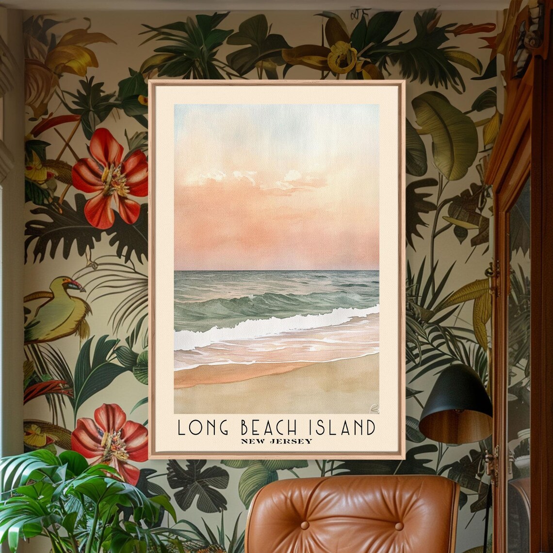 Long Beach Island New Jersey Watercolor Art Print - Image 2