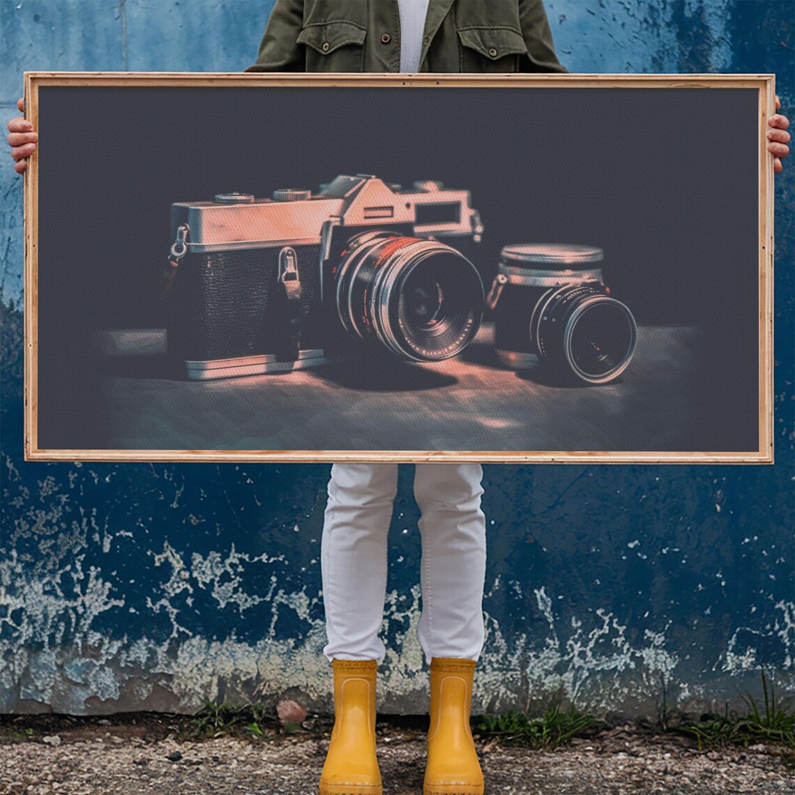 Vintage Film Camera Still Life Retro Photography Gear Moody Dark Wall Art Poster - Image 6