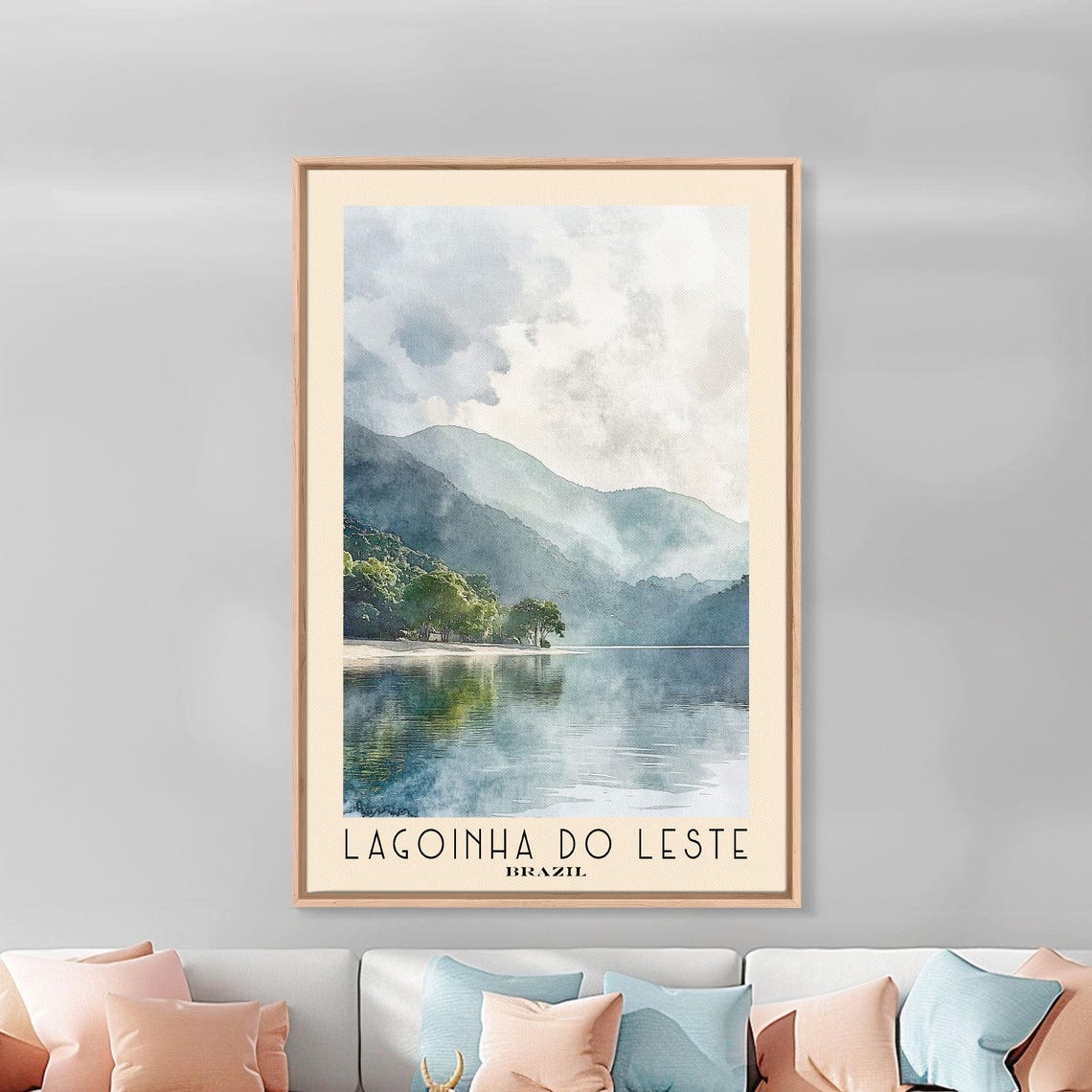 Lagoinha Do Leste Brazil Misty Mountains Mirror Calm Lagoon Poster - Image 3