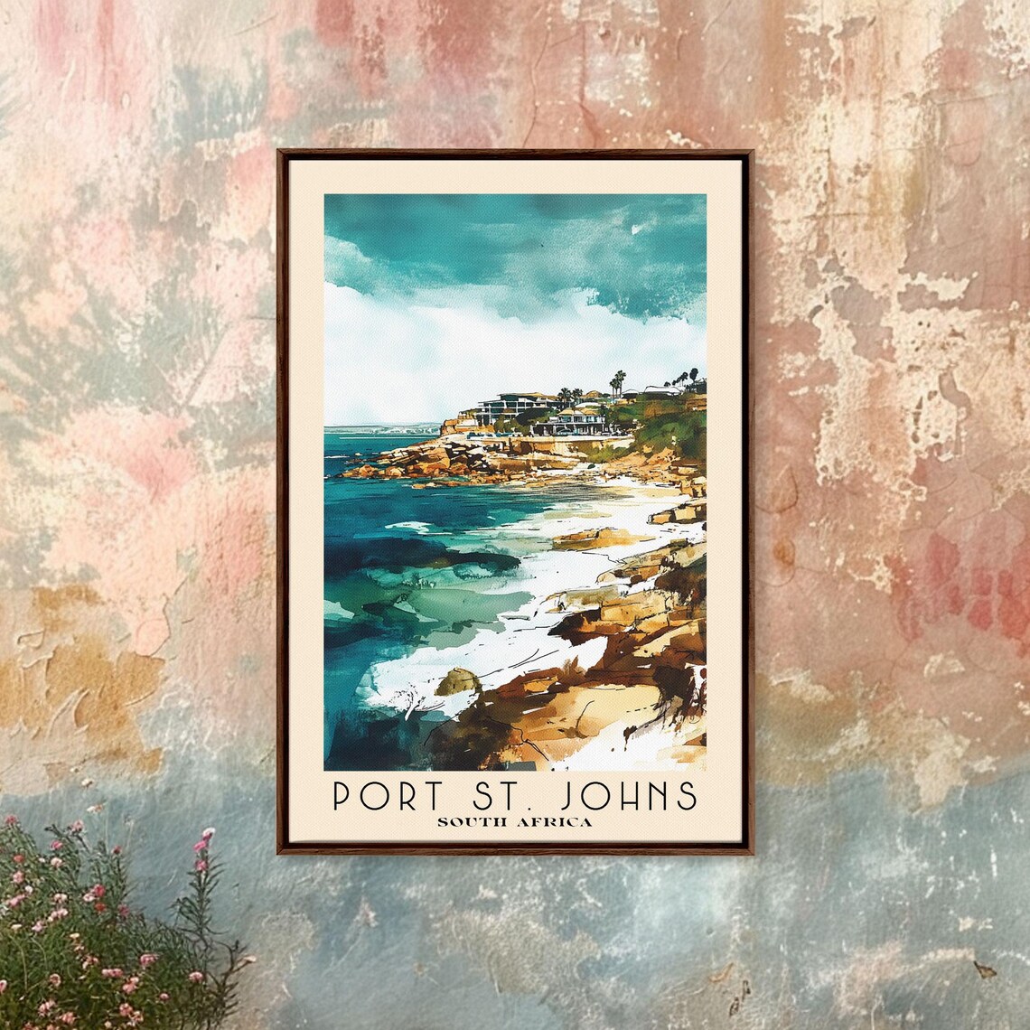 Port St Johns South Africa Watercolor Print Vacation Gift South Africa Wall Art Beach Painting Beach Decor Beach Or Lakehouse Art