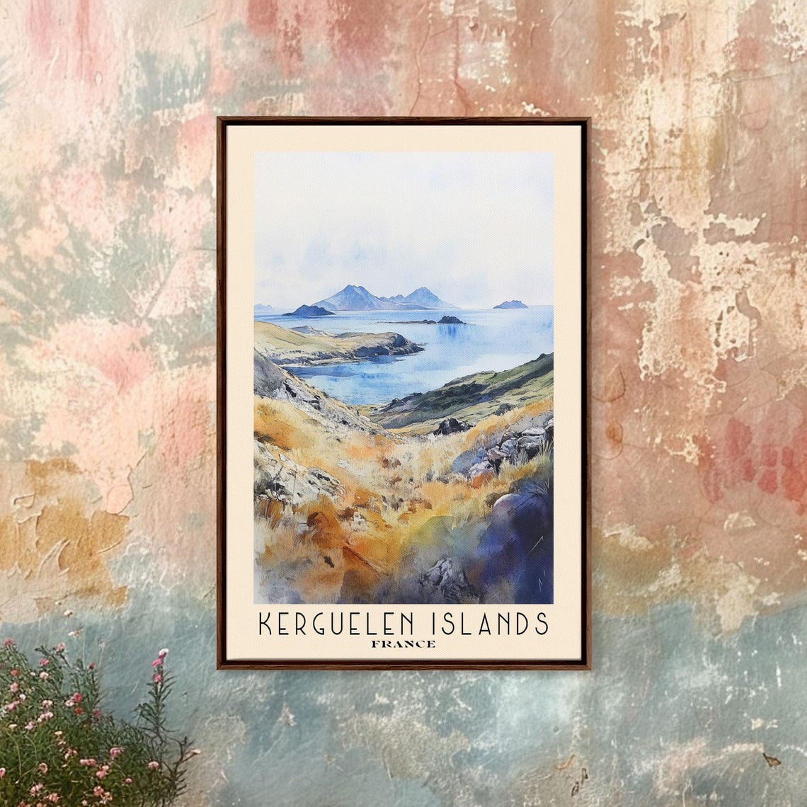 Kerguelen Islands France Watercolor Print Vacation Gift France Wall Art Beach Painting Beach Decor Beach Or Lakehouse Art - Image 4