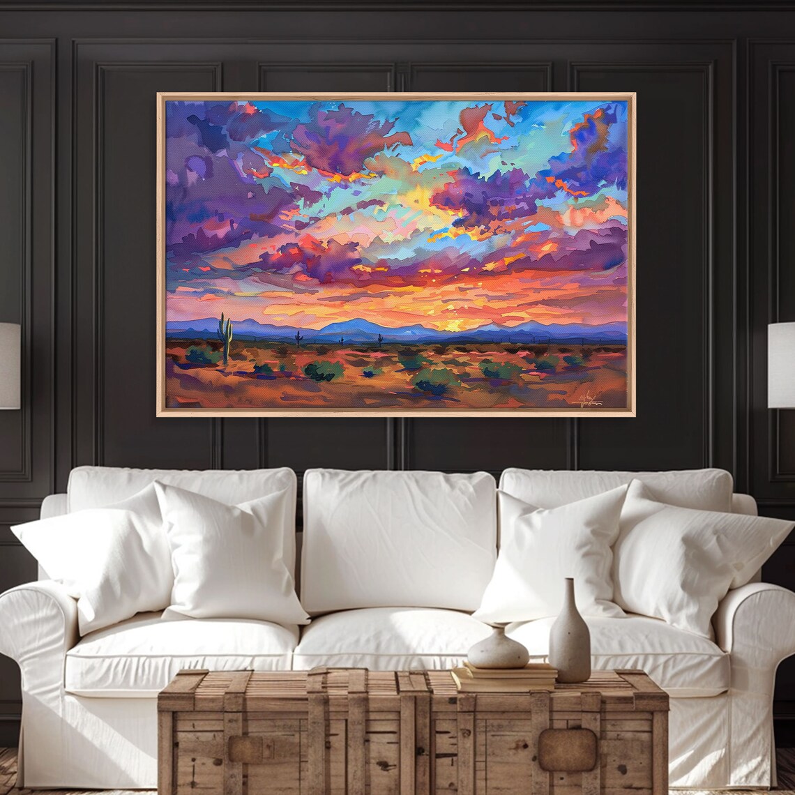 Western Desert Watercolor Art Print, Arizona Southwest - Image 5