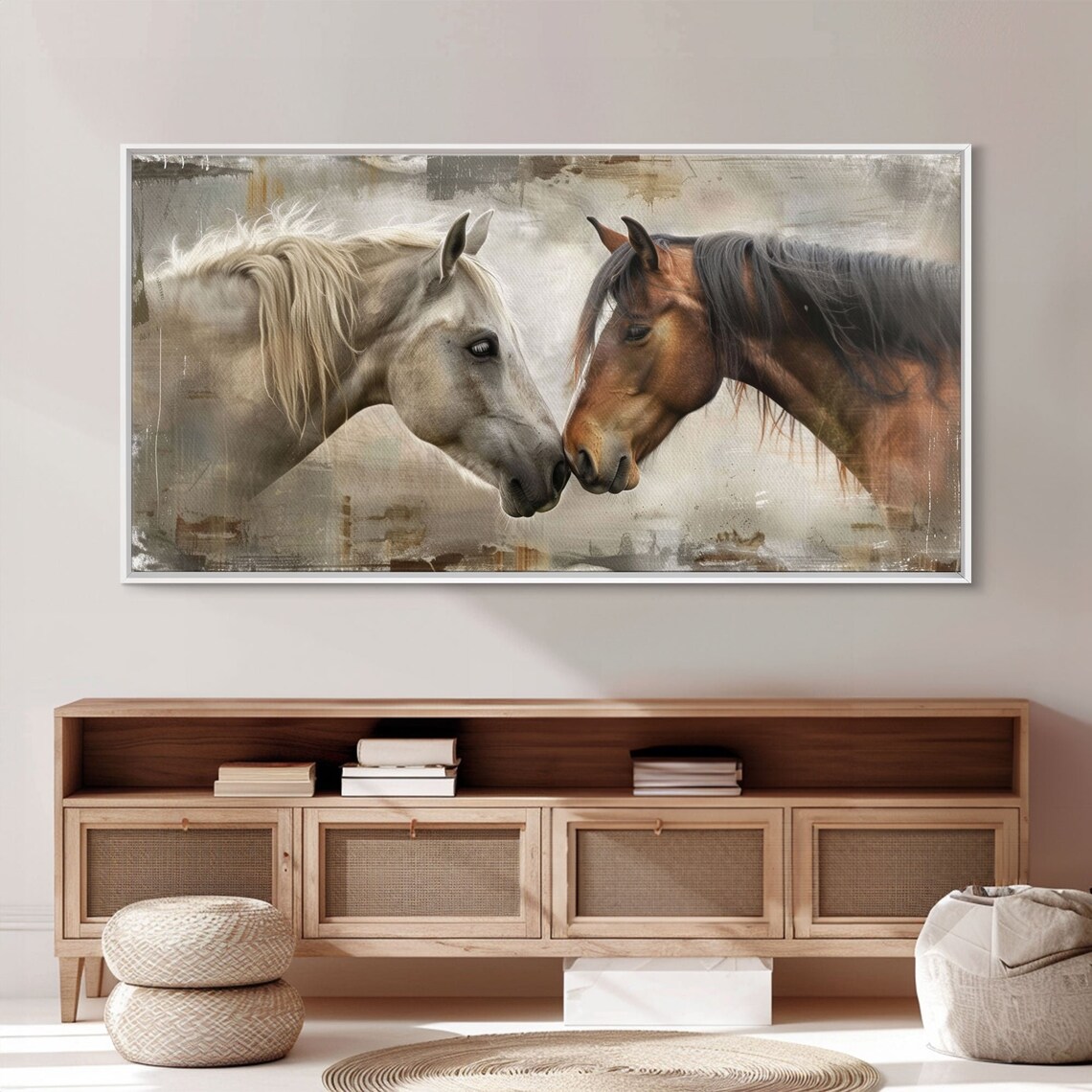 Cowboy Riding Desert Landscape Art Print, Rustic Western - Image 3
