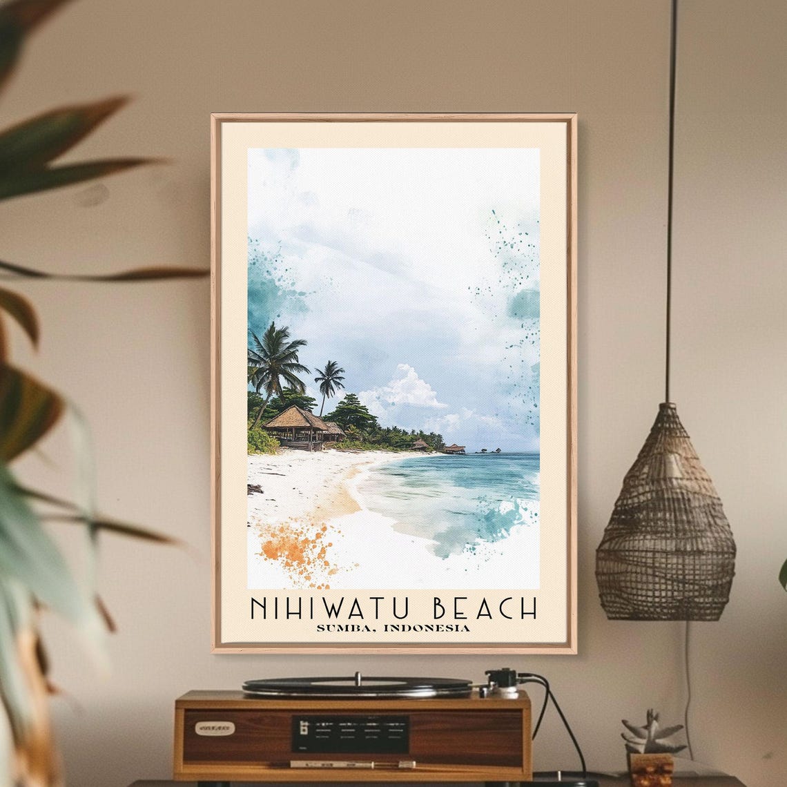Nihiwatu Beach Sumba Indonesia Palm Beach Hut White Sand Poster - Image 2