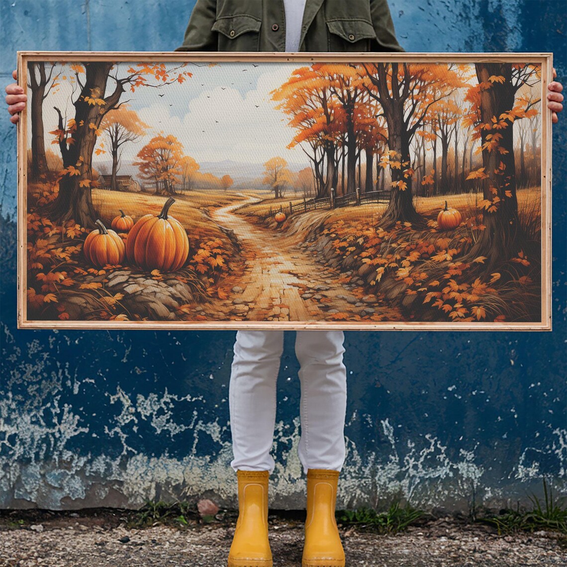 Pumpkin Fall Nature Art Print, Country Home Decor - Image 6