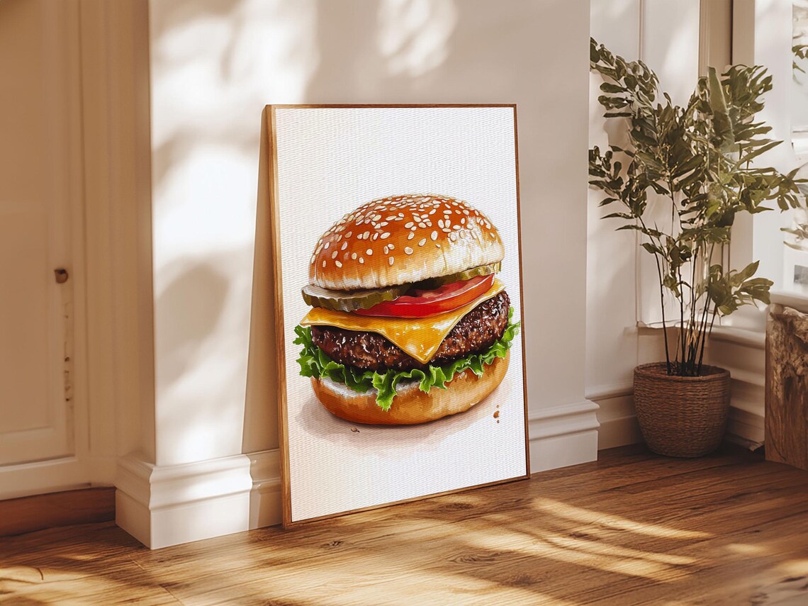 That's A Big Burger Kitchen Wall Art Print - Image 2
