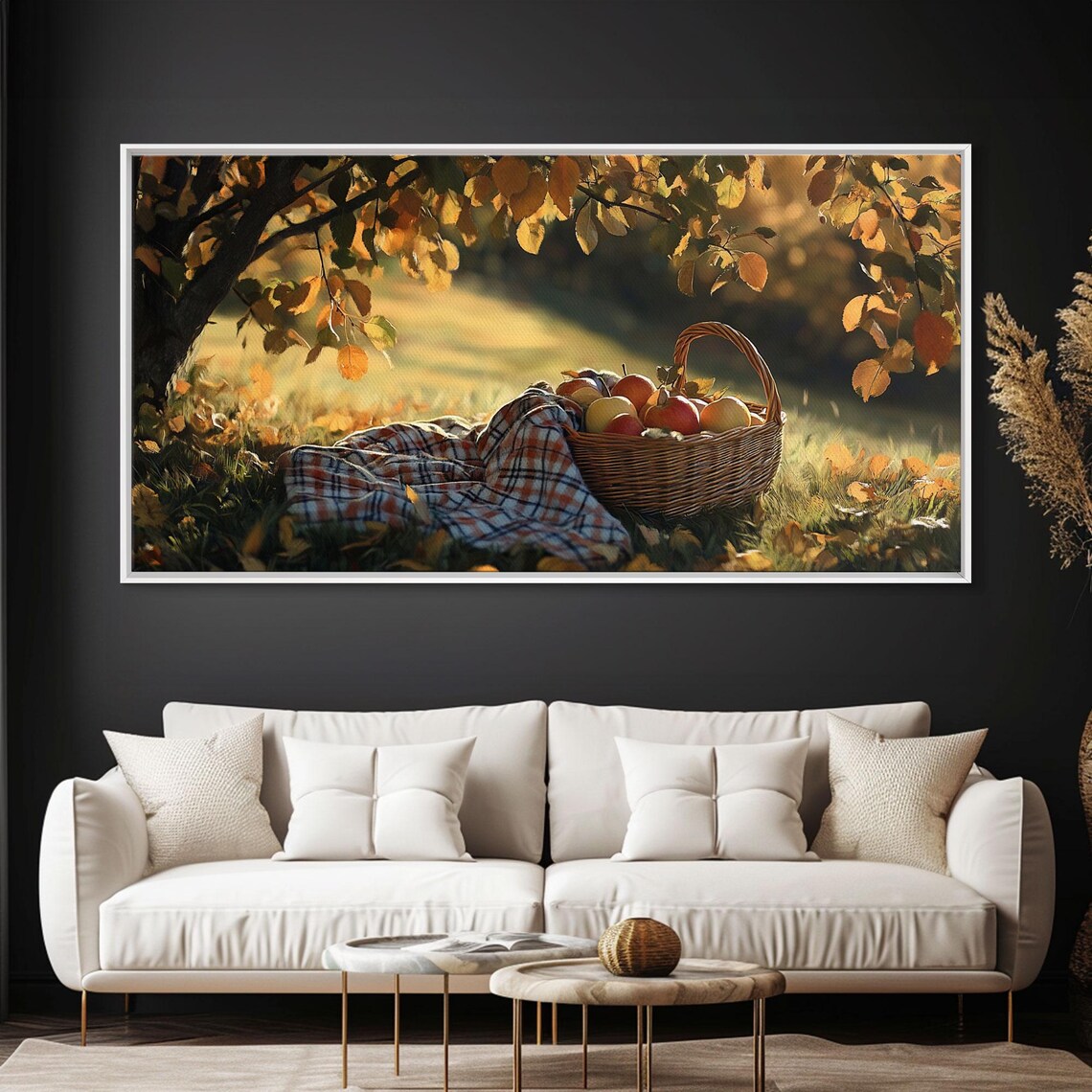 Basket Of Apples Autumn Orchard Harvest Still Life Fall Poster - Image 2
