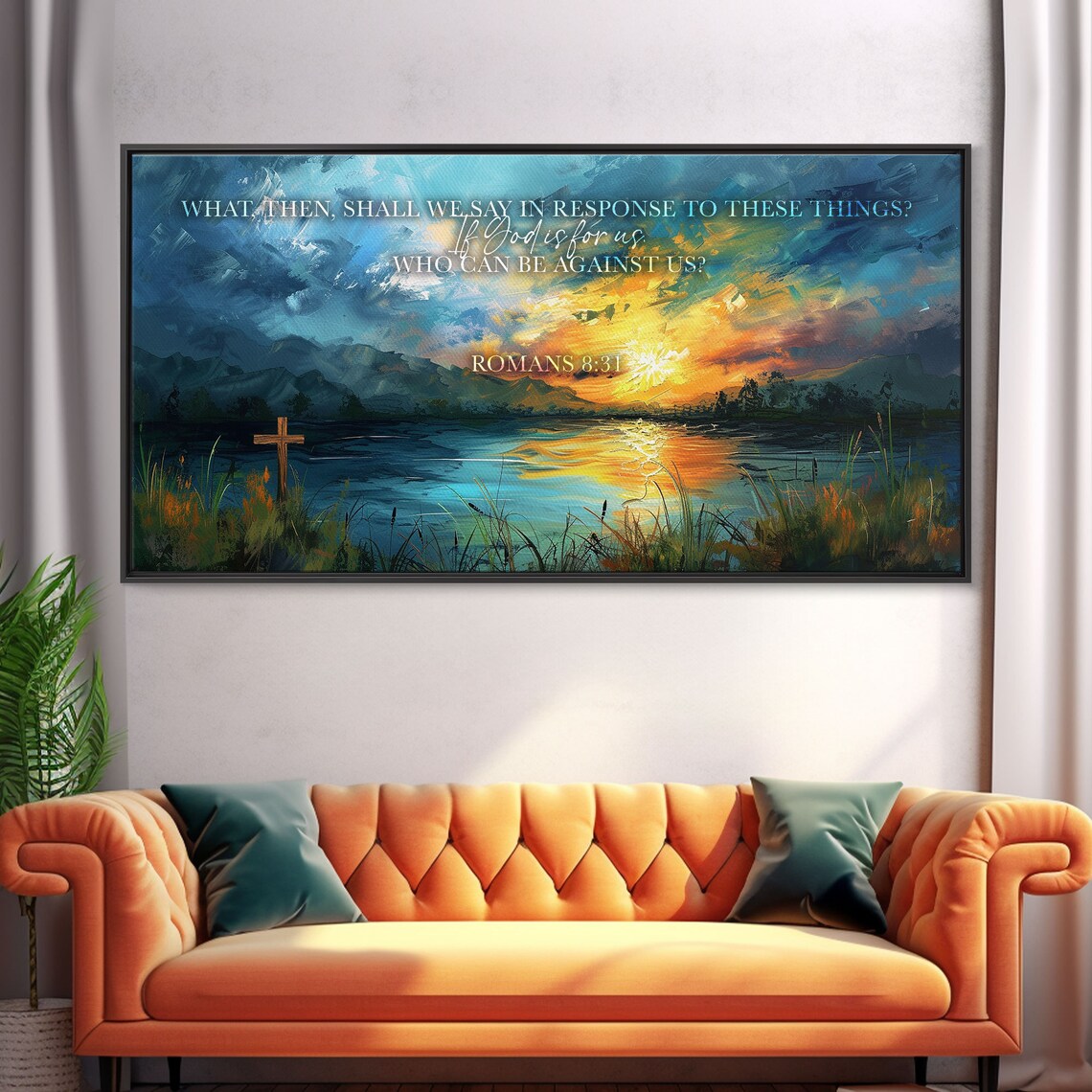 Romans 8:31 Bible Verse Art Print, Christian Scripture - Image 5